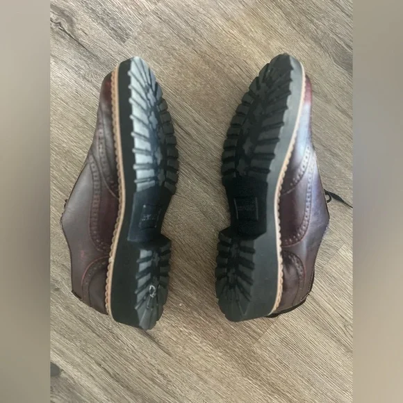 Burgundy Leather Brogues by BOC - Picture 3 of 4